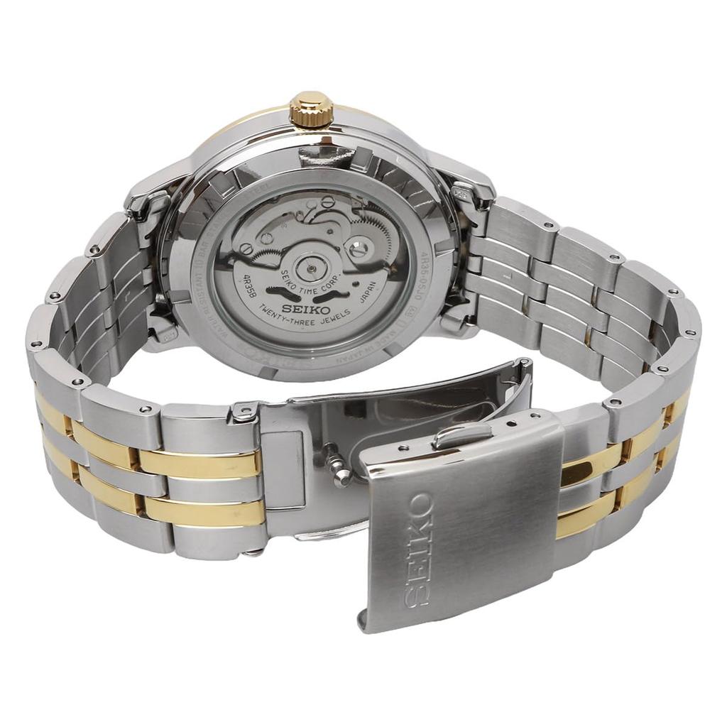 SEIKO Automatic Watch Made in Japan SRPH92 Silver x Gold Combination Overseas [Seiko] Men's Model, Silver/Gold [Used]