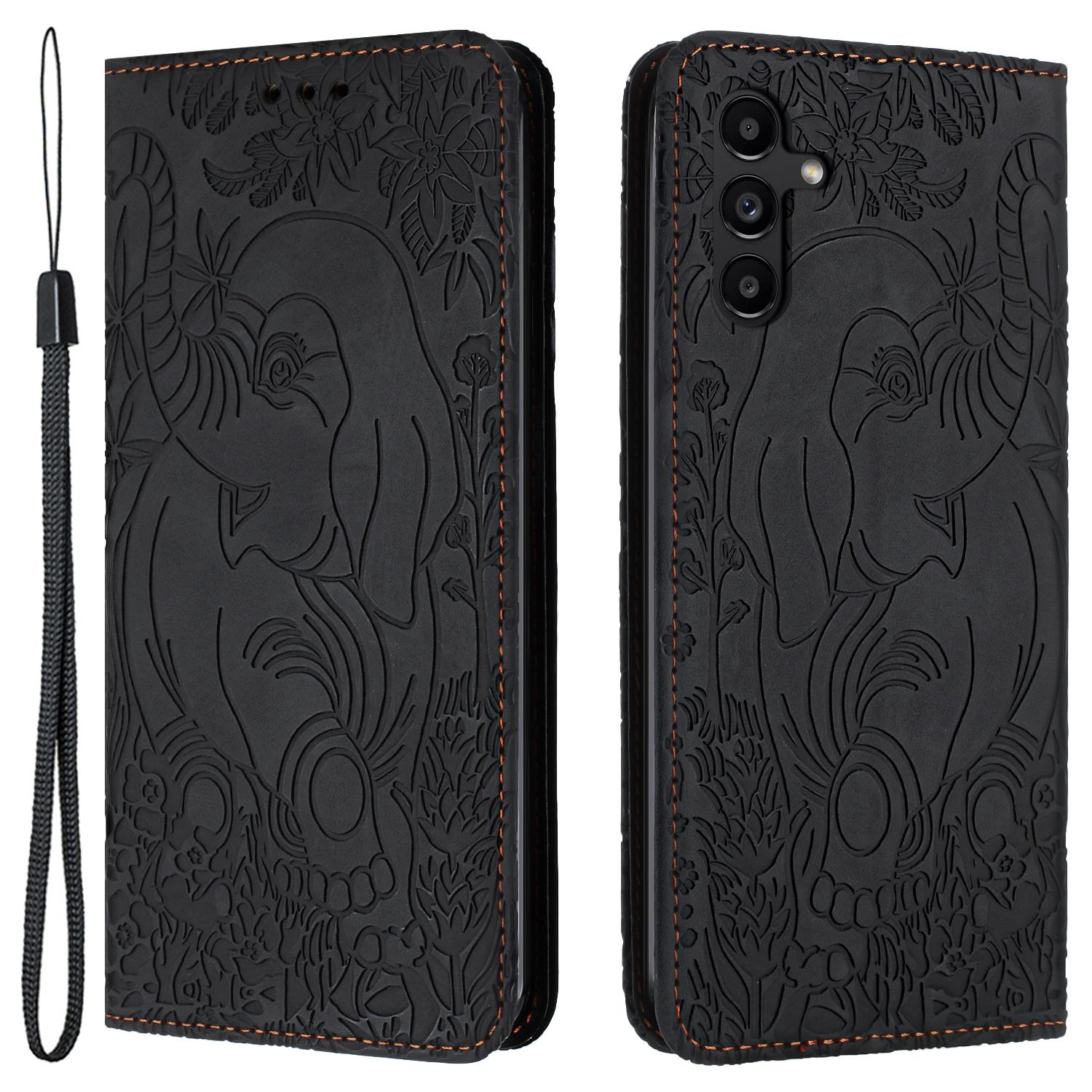 

Для Samsung Galaxy A55 5G Чохол Шкіряний гаманець для телефону з ремінцем на зап ясті D