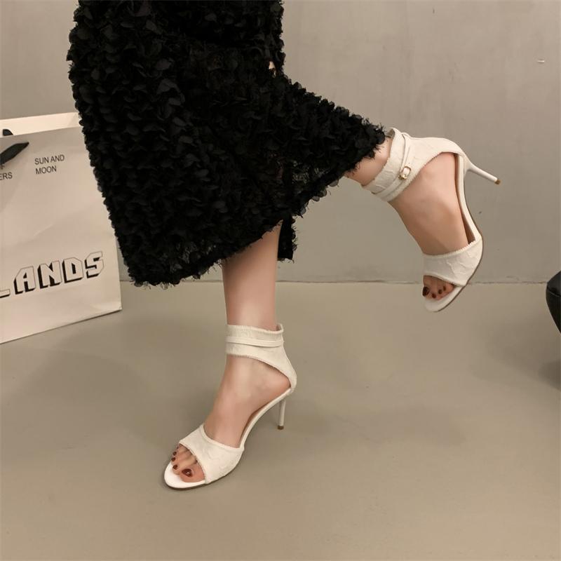 Women High Heeled Sandals Designer Shoes Elegant Summer 2025 New Dress Pumps Party Shoes Fashion Stilettos Comfort Sandalias
