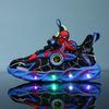 Cartoon Children's Light Shoes 2025 Summer New Boys Running Light Shoes Children's Mesh Breathable Sports Shoes