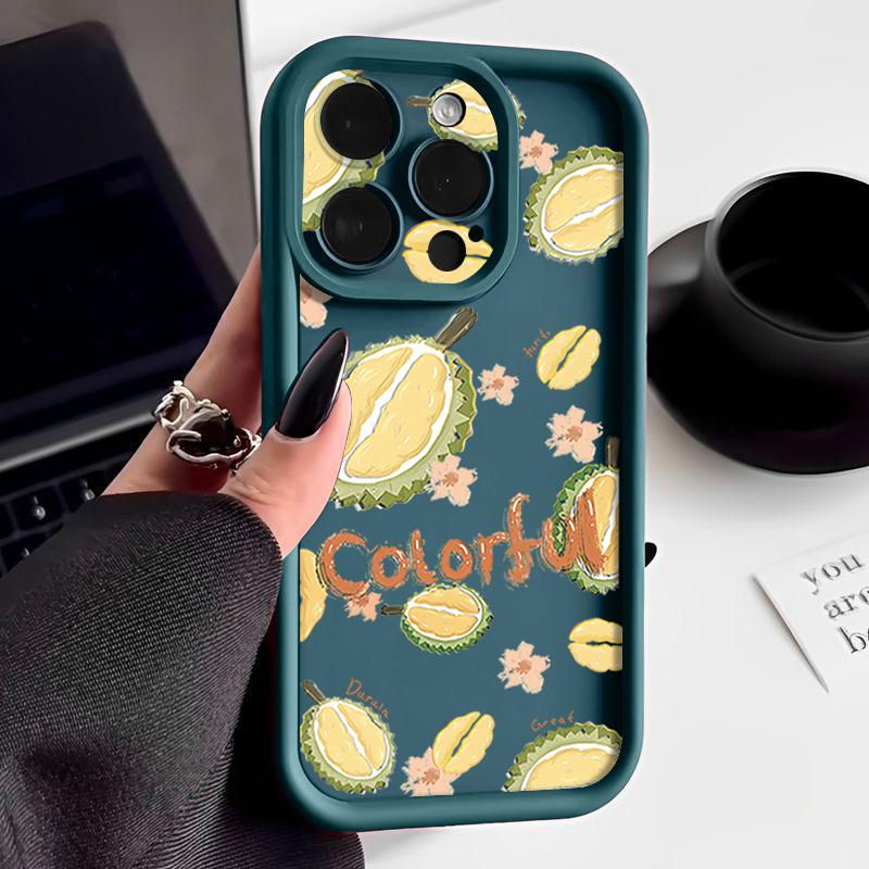 For iPhone 16 Pro Max Fruit Print Phone Case For iPhone 16e 15 14 13 12 Pro Max Plus 11 XR XS TPU Soft Shockproof Case Cover