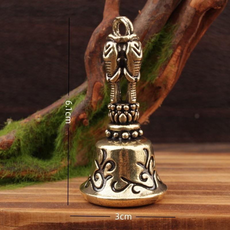 Tibetan Bronze Bell Antique Bell Christmas Tree Pendant Brass Handicraft Magic Bell Wind Bell Shui Feng Bells For Decoration
