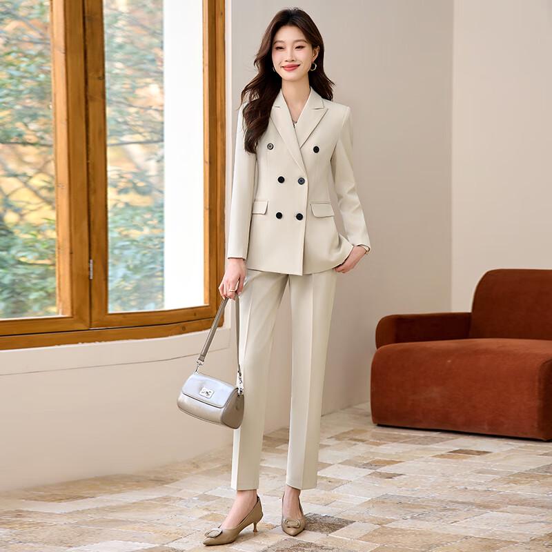 Women's Double-Breasted Professional Suit Set