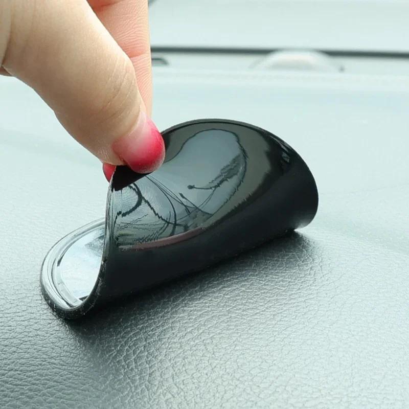 Car Anti Slip Pad 7/6/5/4cm Circular Magic PU Pad Universal Center Console Dashboard Phone Ornament Strongly Stick Anti-slip Mat