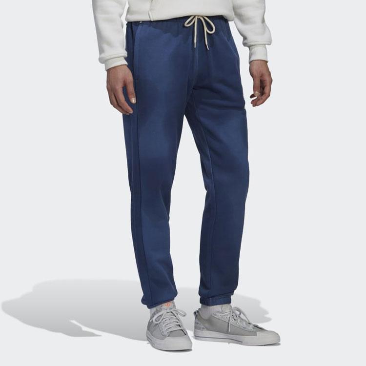 Adidas FW22 Kalhoty joggery s potiskem loga a jednobarevné pánské spodní díly modré HL9279