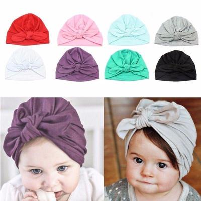 Süß Baby Mädchen Jungen Schleife Turban Hut Kleinkinder Kinder Stirnband Hijab