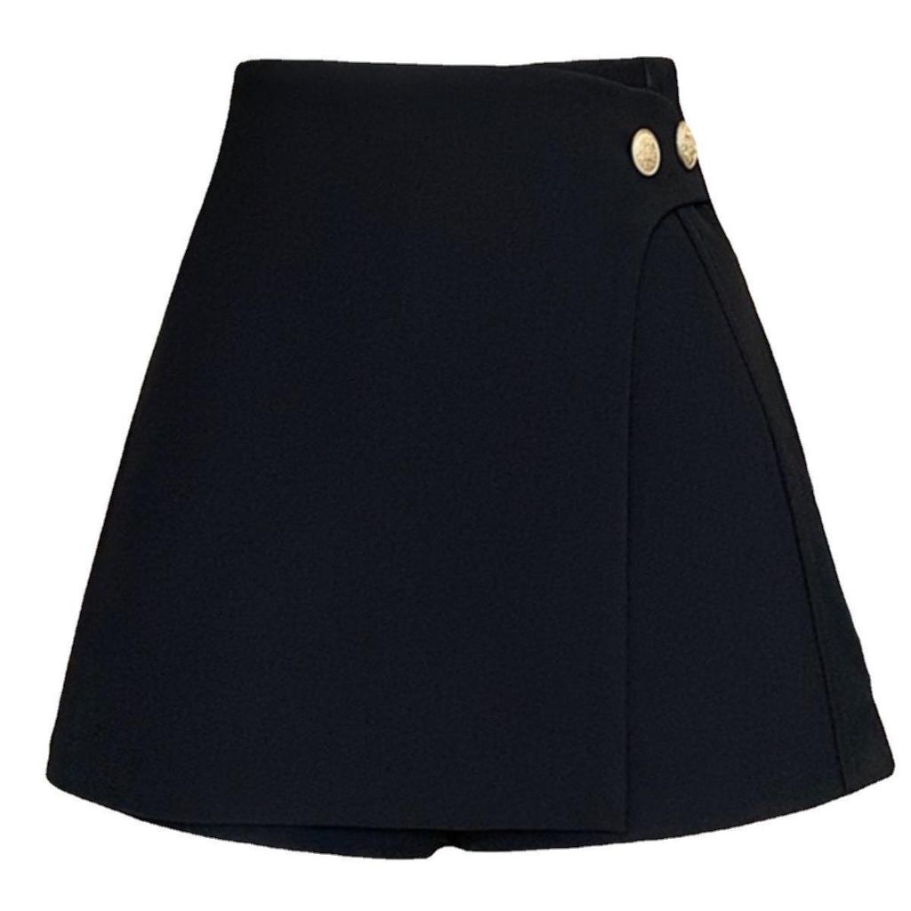 High-Waisted A-Line Summer Skort: Women's Fashion Loose-Fit Wide-Leg Shorts