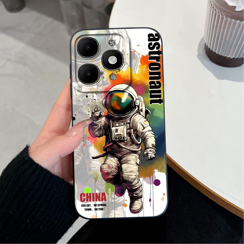 For itel A90 A50C A80 P60 S25 Ultra Power 70 Phone Cover Pretty Flower Pattern Smooth Liquid Silicone Screen Protector Shockproof Case For itel Casing