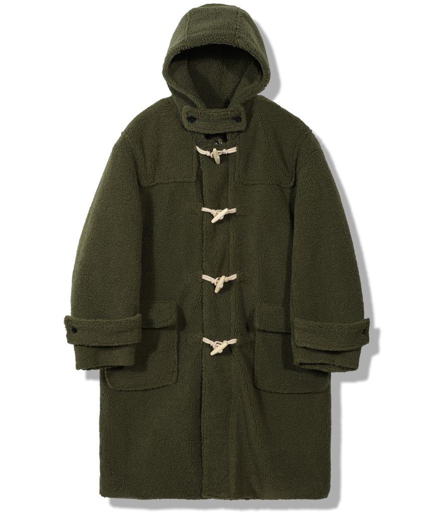 Gubin Duffle Fleece Hooded Coat - Khaki