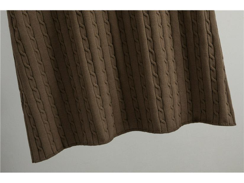 Women's Autumn/Winter Knit Cardigan & Skirt Set: Slim Fit, Hip-Hugging, Trendy Two-Piece.