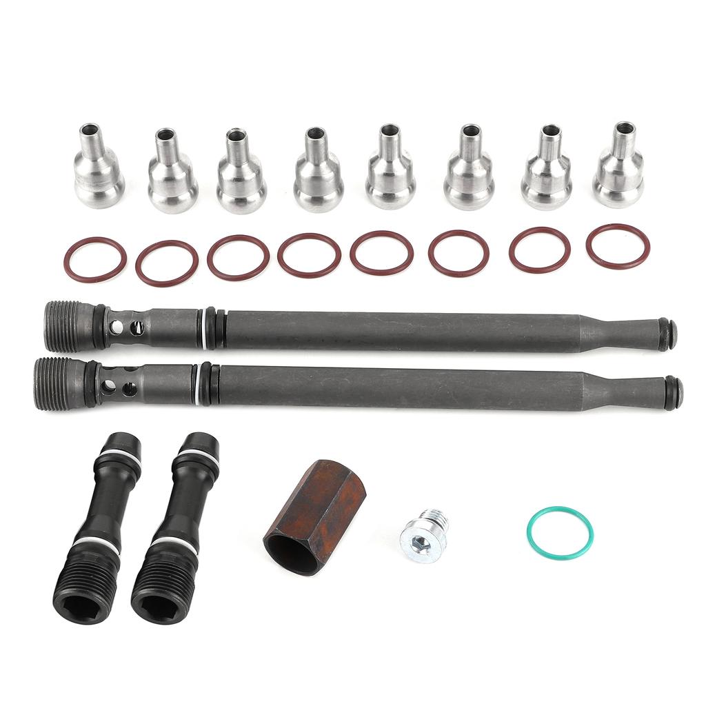 Zestaw naprawczy szyny olejowej wysokiego ciśnienia Zaktualizowane rurki pionowe Korki zaślepiające W302908 Pasuje do Ford E350 450 6.0L