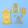 3D Door Window Silicone Mold Frame Border Fondant Cake Decorating Tool Christmas Candy Chocolate Gumpaste Mold Baking Tool