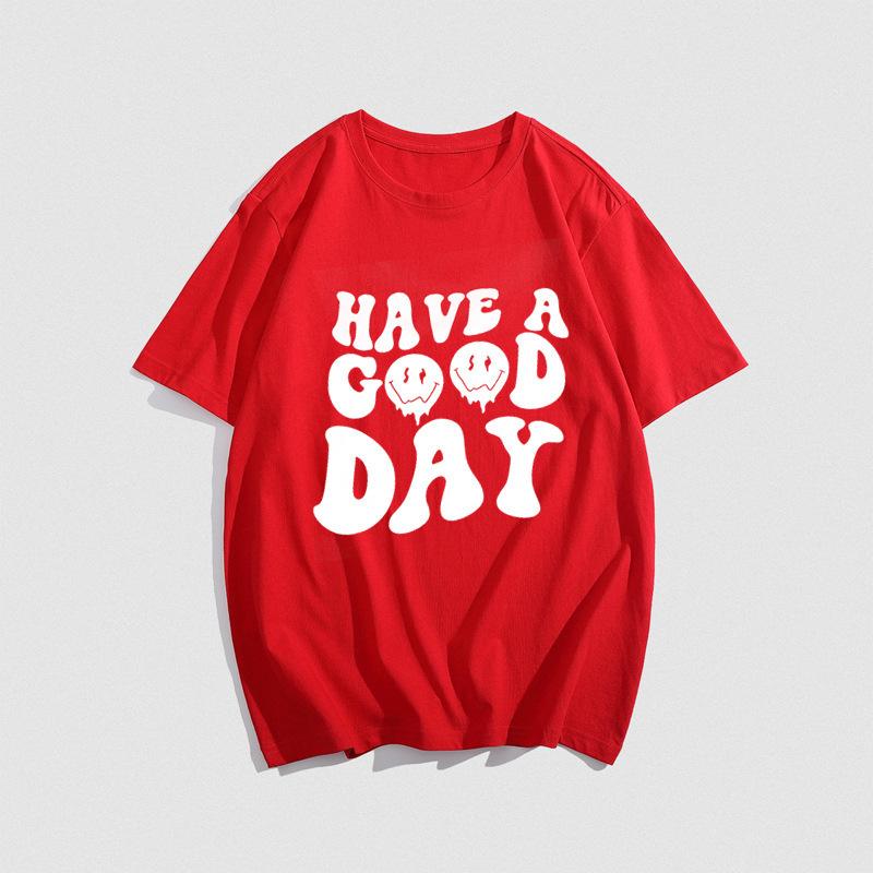 Cotton T-Shirts Unisex Men's Women's T-shirts Short-sleeved Drawings Loose Casual Wear