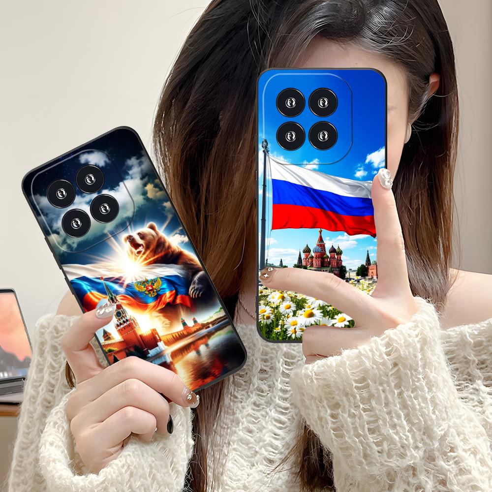 Russia Flag Mobile Cell Phone Case for Xiaomi 15 14 13 12 Mi 11 T Ultra Lite Pro S X 5G Colour Printing Cover Luxury Smartphone