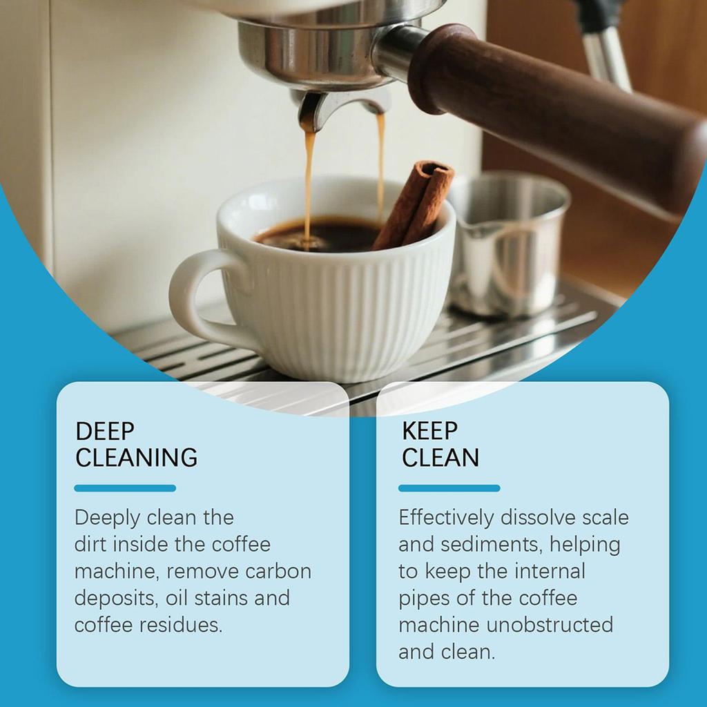 Coffee Machine Cleaning Tablets Coffee Maker Pot Descaling Cleaning Tabs 12-Count Rapid Dissolution Brewer Maintenance