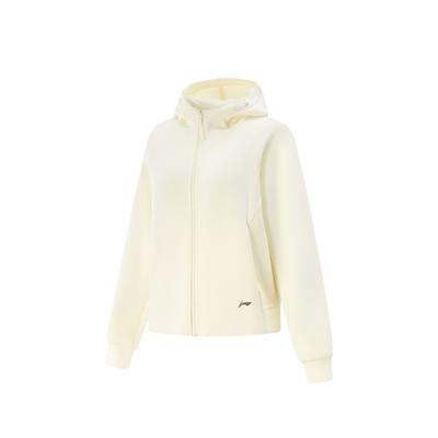 Li Ning Fitness Series Sports Casual Solid Color Zip-Up Hoodie Women Hoodies AWDV512-1