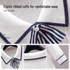 Siboshe Women's Short Sleeve Polo Knit Top with Color-Block Bow