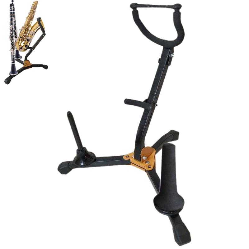 Altos Tenors Saxophone Rack Metal Triangular Base Folding Saxophone Stand Tripods Standing Rack Instrument Accessory