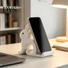 Portable Mobile Phone Mount Cute Rabbit Holder, 3D Printed Cell Stand, Bunny Video Call Desk Stand Shape Universal Hands-Free Desktop for Smartphones