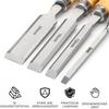 Chisel Set for Woodworking 4 Pcs with Thicker Blades Ready to Use Out of Box for Efficient Carving and Shaping