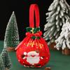 Exquisite with Handle Christmas Gift Bag Red Santa Claus Drawstring Pouch Small Gift Bag New Year