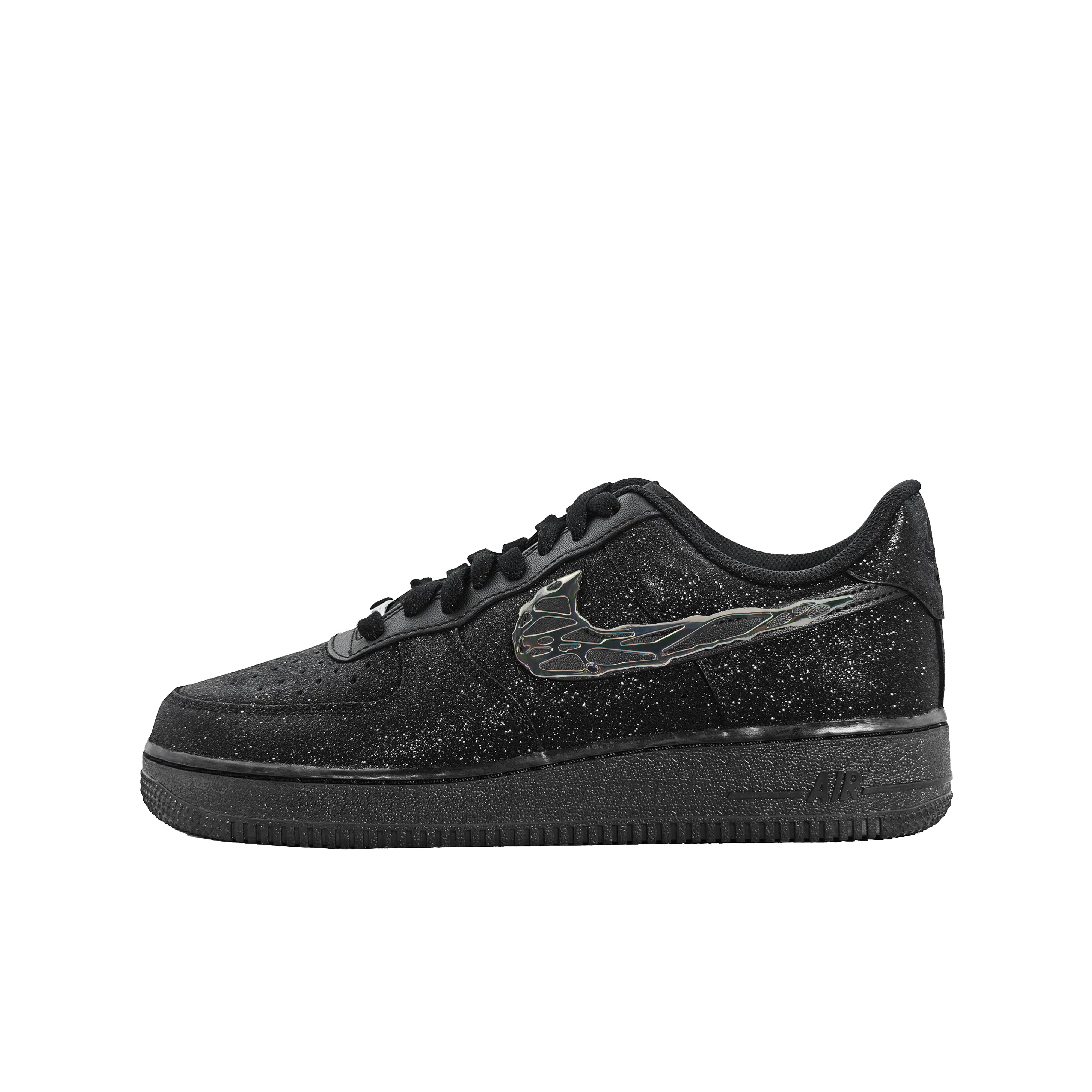

Nike Air Force 1 Wear resistant And Lightweight Low top Skateboard Shoes Unisex Black Silver CW2288-001(Team133-) 38.5