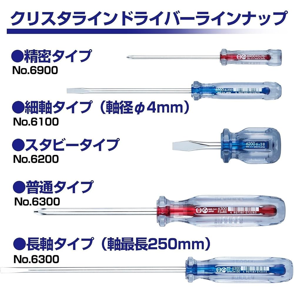 VESSEL (VESSEL) Crystaline Normal Screwdriver -4.5 x 50 6300