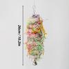 2Pcs Natural Loofah Hanging Parrot Chew Toy with Bell for Bird Cage