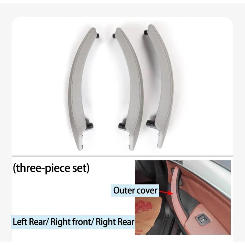 Kyapx5 LHD RHD E70 E71 Upgraded Interior Door Handle with Leather Cover Assembly Full Set For BMW X5 X6 E70 E71 2008-2013