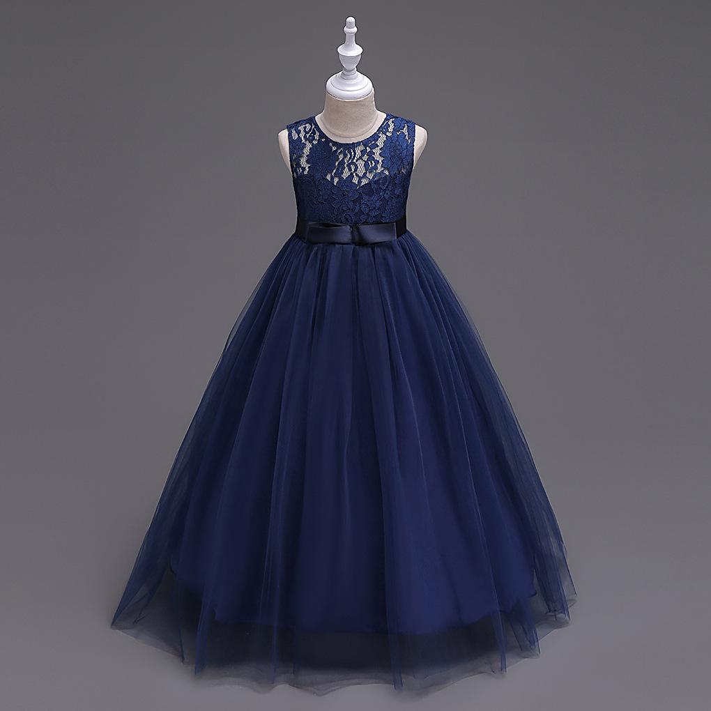 European and American Princess Lace Floor-Length Girl's Evening Dress