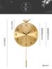 New Chinese stylewall  brass modern simple wall clock silent quartz clock