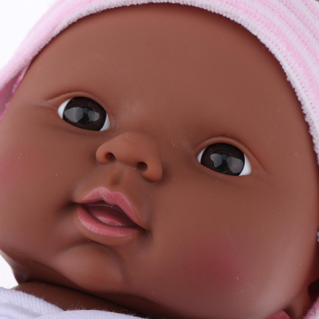 12 inch Newborn , African Infant black Kids Girl Holiday Birthday Gift - Pink
