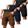 Men's Cargo Shorts 3-Pack with 6 Pockets, Button and Elastic Waist