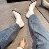 High-heeled Short Boots Women's 2025 Autumn and Winter New Korean Version Versatile Internet Celebrity Thin Boots Pointed Thin Heels Gentle Short Boo