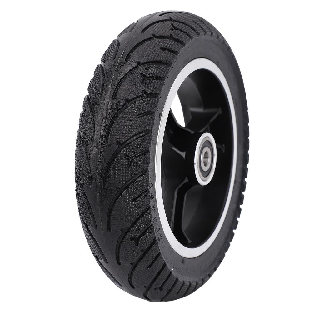 200x50 Solid Tire Wheel Damping 8 X 2 Inch Scooter Tire with Aluminum Alloy Hub Replacement for Razor E100 E200 E300