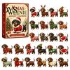 Decorazioni Festive per la Casa 2026 Calendario dell'Avvento Bassotto, 24 Giorni Sorprese Collezionabili Cane con Ornamenti da Appendere per Albero di Natale Cucciolo Figure Acriliche