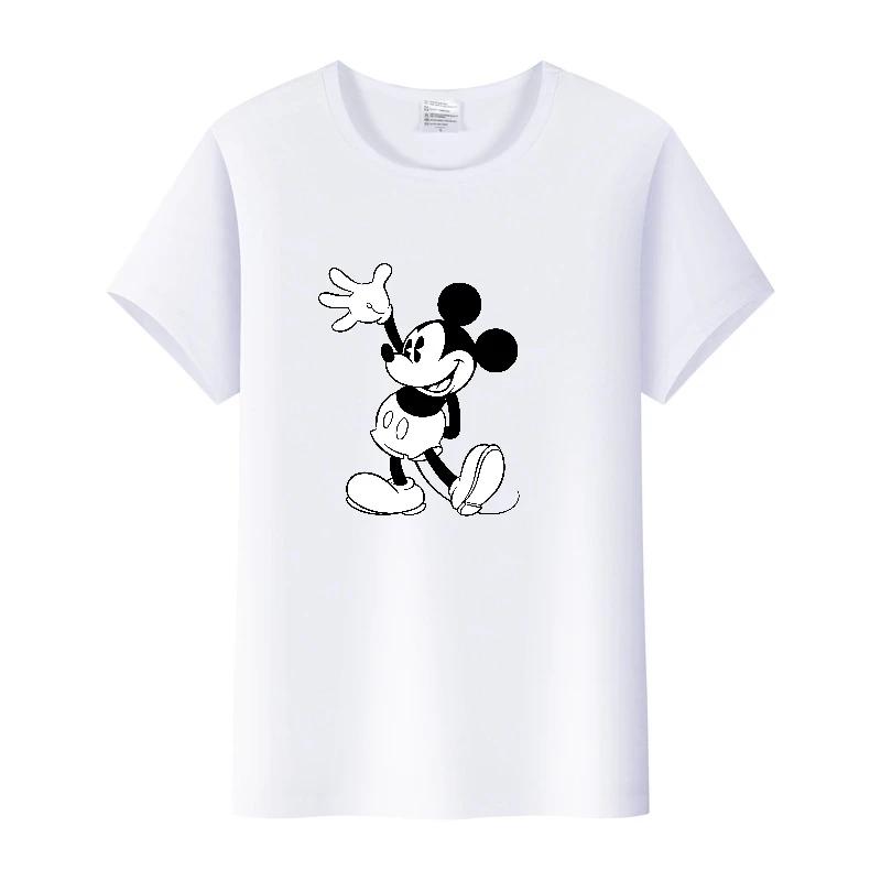 Vintage Cartoon Tshirt Mickey Mouse Tops Graphic Clothes Summer Blouses Short Sleeve T-shirt White Tees Unisex