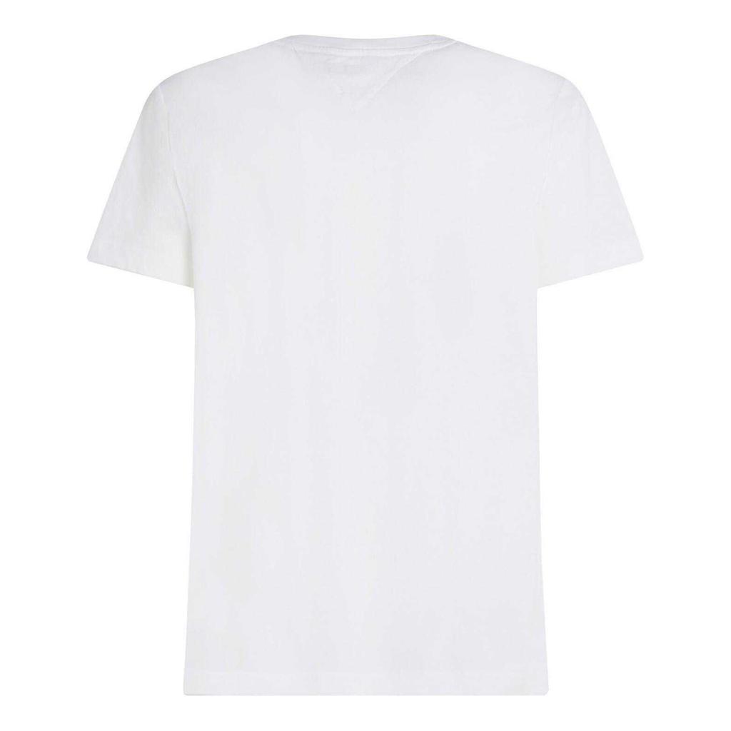 Tommy Hilfiger Mens Panel Cotton Branded Tape Regular T-Shirt