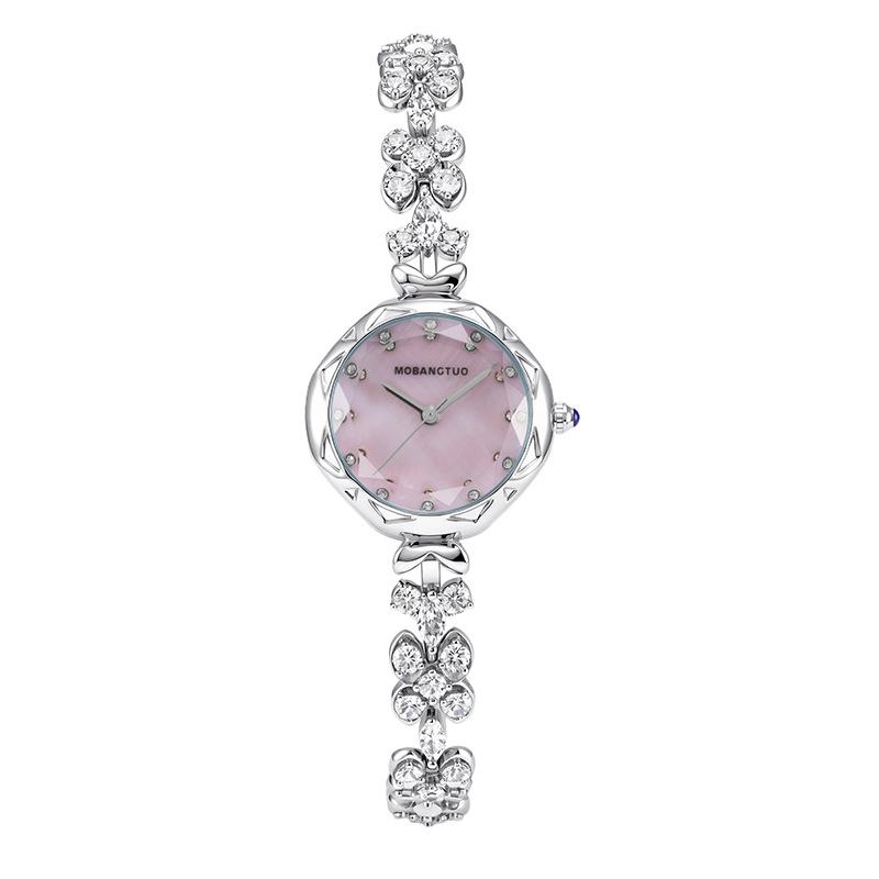 Light Luxury Diamond Cross Flower Bracelet Watch Women's Watch Niche High-end Fashion Versatile Waterproof Quartz Watch