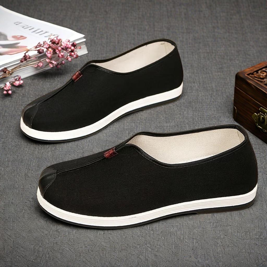Monk Shoes Cloth Shoes Lay Shoes Soft Sole Breathable One Pedal Shoes Old Beijing Cloth Shoes Round Mouth Cloth Shoes Arhat Shoes Meditation