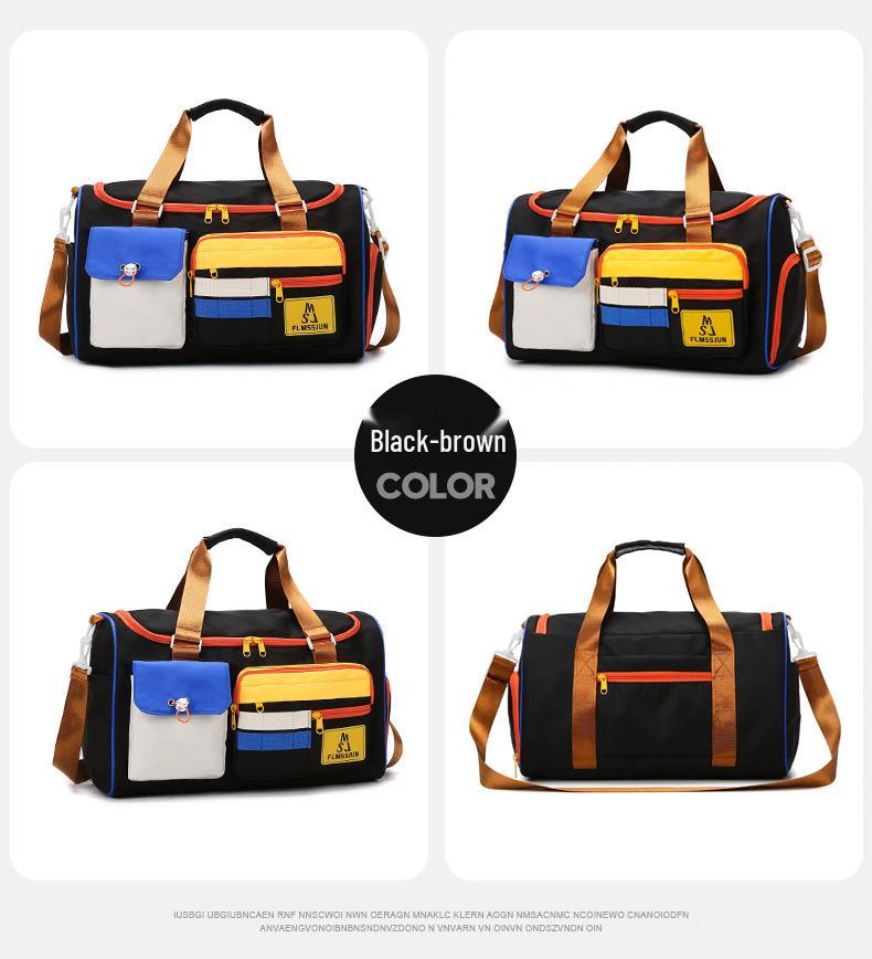 Men's and Women's Large Capacity Crossbody Handbag for Travel and Fitness with Dry/Wet Separation