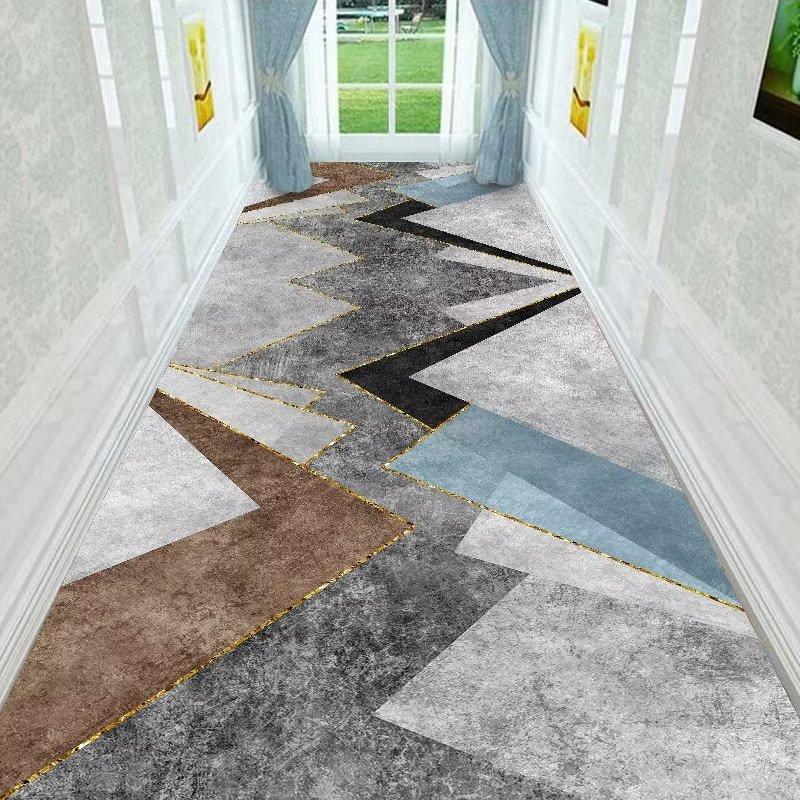 Modern Fashion Household Long Corridor Carpet Runner Home Decoration Hotel Hallway Rug Washable Villa Stairway Mats Customizable
