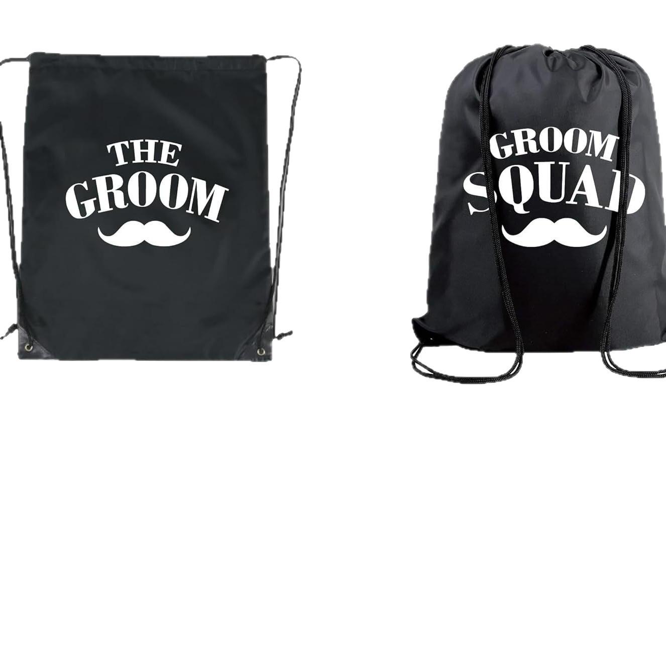 HEEIN TEMU Polyester Drawstring Backpack with Logo Printing чёрный