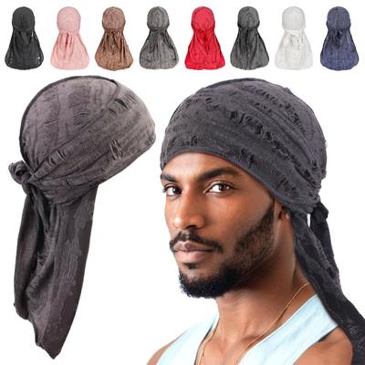 Durag Hip Hop Bandana Vintage Cycling Head Scarf Trendy Pirate Cap  Unisex
