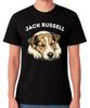 Sleeping Jack Russell Dog Illustration T-Shirt Terrier Pet Lover Unisex Tee
