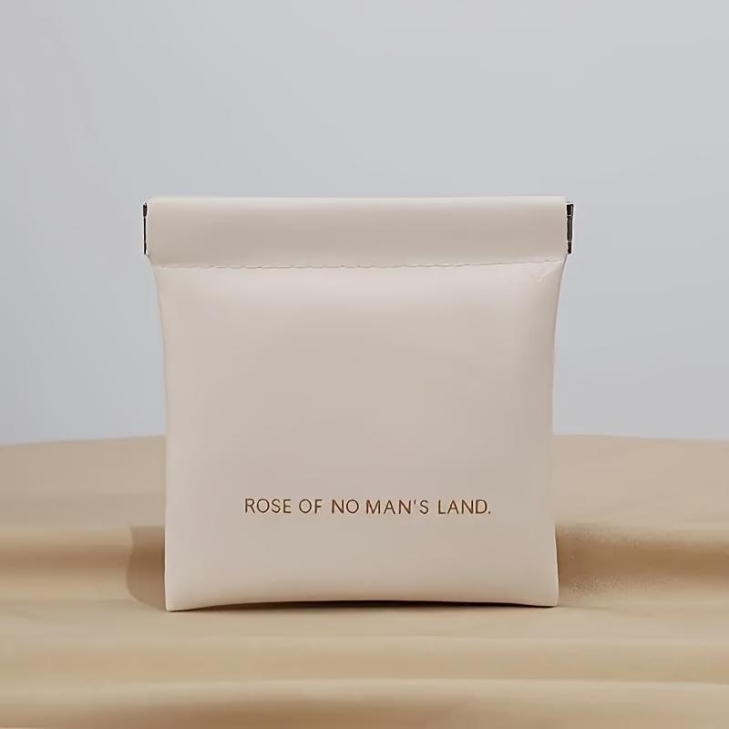 1pc Multifunctional Faux Leather Storage Bag Waterproof, Lightweight, Portable Travel Pouch for Headphones, Lipstick, Makeup, Sanitary Napkins