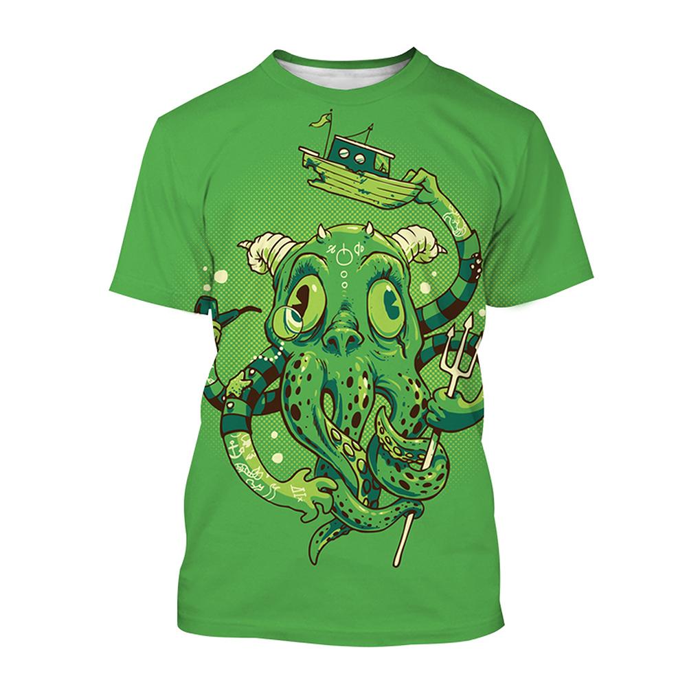 

Летняя новая модная футболка с рисунком из мультфильмов и анимации с 3D-принтом для мужчин и женщин, веселая и персонализированная футболка XS