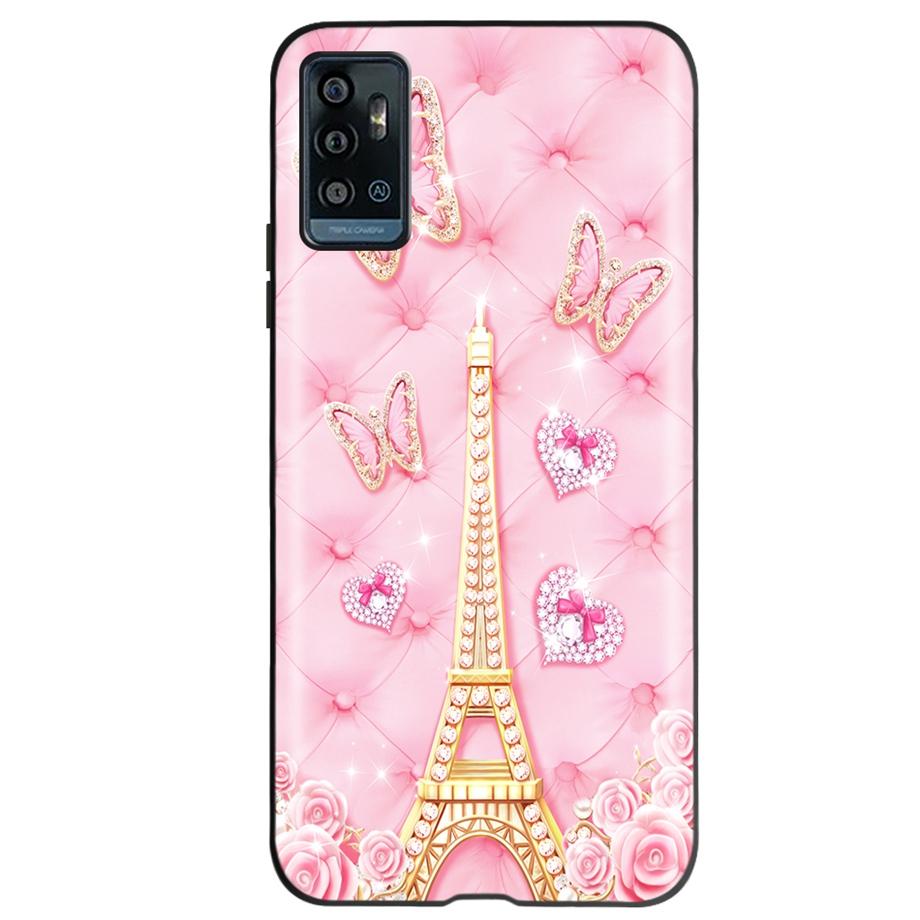 For ZTE Blade A71 Case Silicone Back Cover Phone Cases for zte blade A 71 a71 A7030 Soft Coque Fashion TPU bumper Eiffel Tower