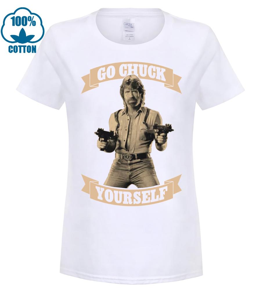 Chuck Norris Go Chuck Yourself Tshirt 2026 Summer Unisexs Womens Hip Hop Fashion Cotton Oversized Tshirt Street Y2K