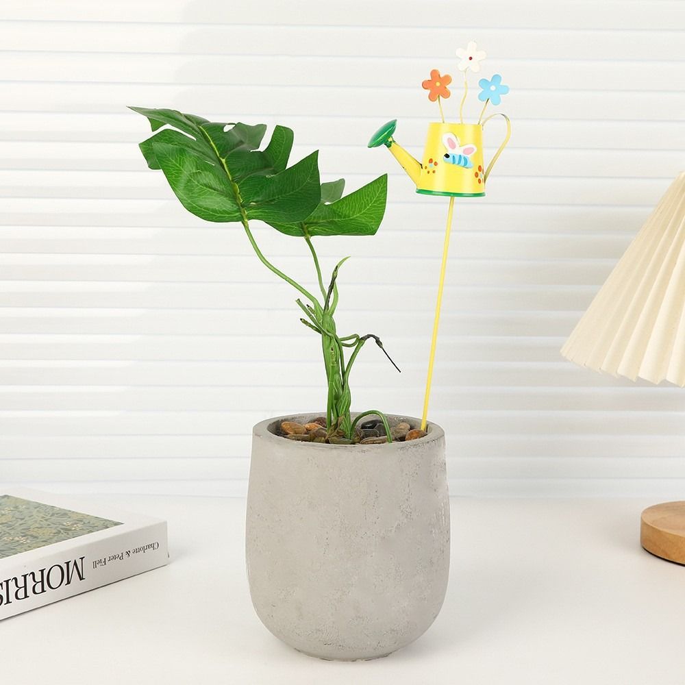 Dopamine Color Flower Pot Plugin Cartoon Potted Decoration New Ground Plug Accessories  Garden